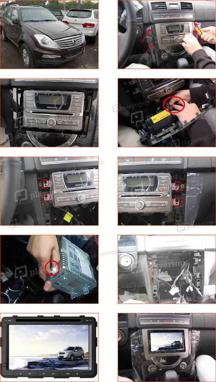 installation autoradio Ssangyong Rexton 2006 2012